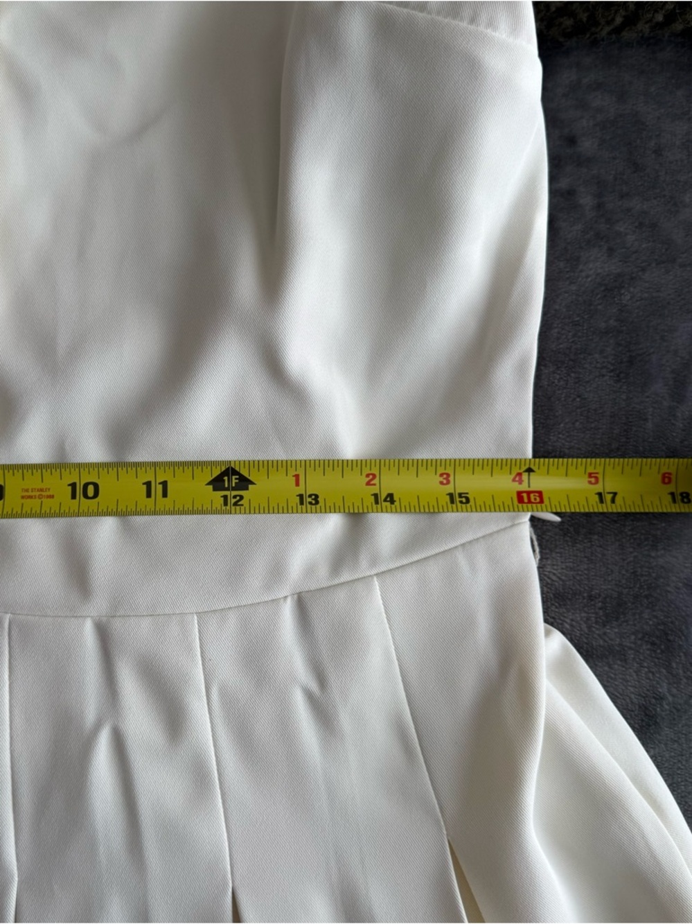 English Factory Pleated Collared Long Sleeve Midi Dress Sz M Cream Quiet Luxury - Picture 9 of 14
